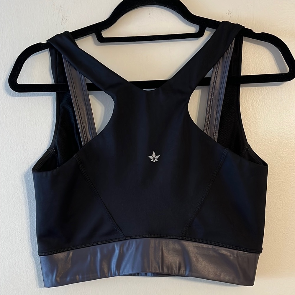 Acabada Active Lafayette‎ Cut Out Sports Bra Gunmetal Racerback Black - Picture 5 of 6
